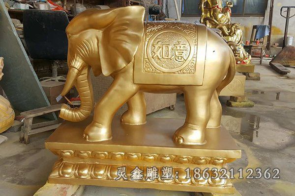 吉祥大象动物城市铜雕