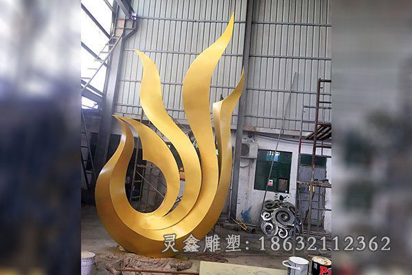 不锈钢凤凰雕塑 (2)