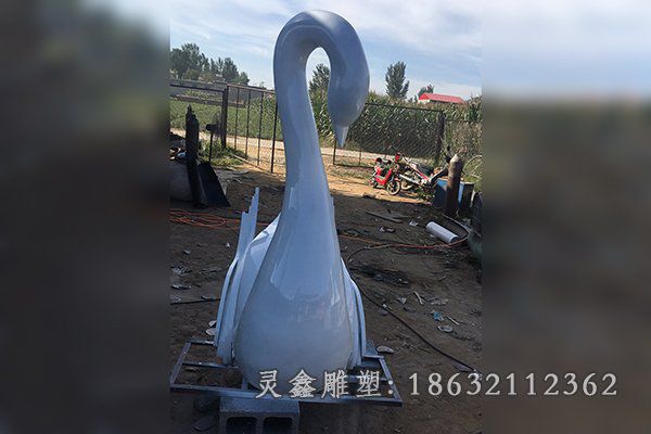 不锈钢天鹅雕塑 (6)