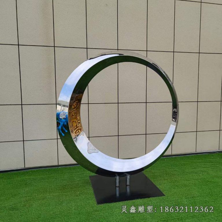 不锈钢圆环雕塑 (9)