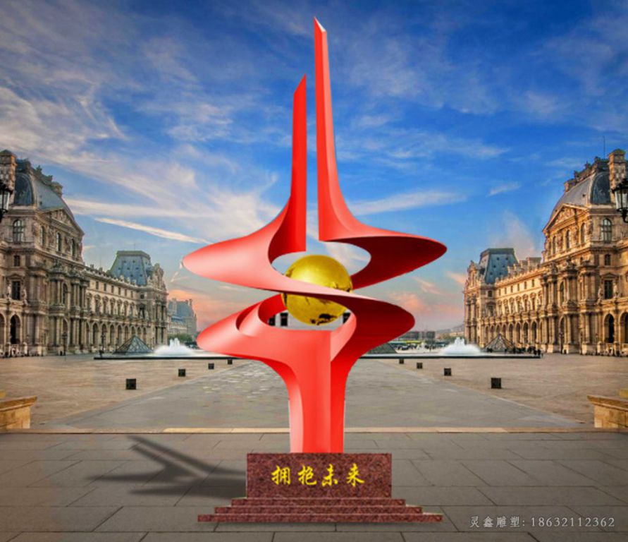 不锈钢抽象景观雕塑