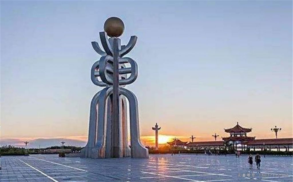 大型广场标志不锈钢雕塑