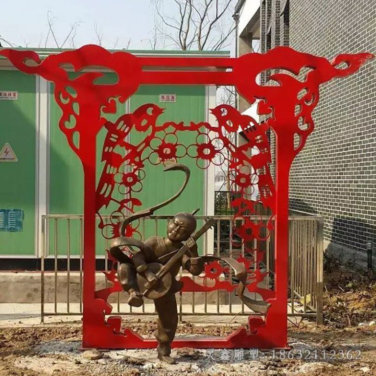 剪纸标志不锈钢雕塑