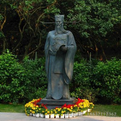 包拯古代人物景观铜雕 