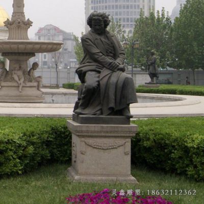贝多芬音乐家标志铜雕