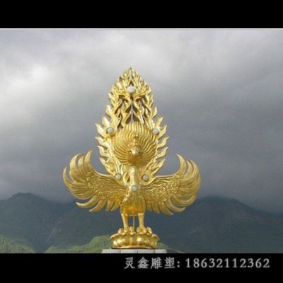 不锈钢凤凰公园动物雕塑
