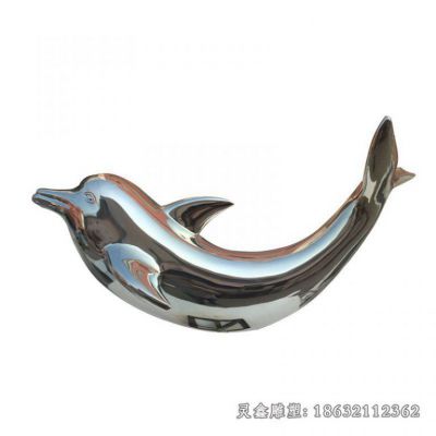 不锈钢海豚飞跃动物雕塑