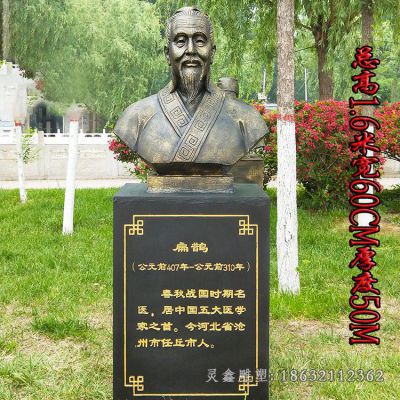 春秋战国时期名医扁鹊胸像铜雕
