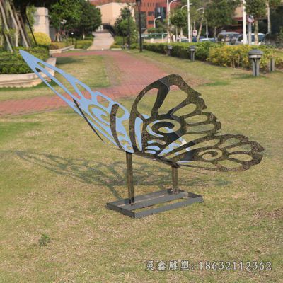 蝴蝶镂空城市动物雕塑