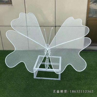 不锈钢镂空蝴蝶动物景观雕塑 