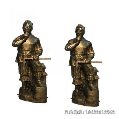 古代鲁班人物景观铜雕