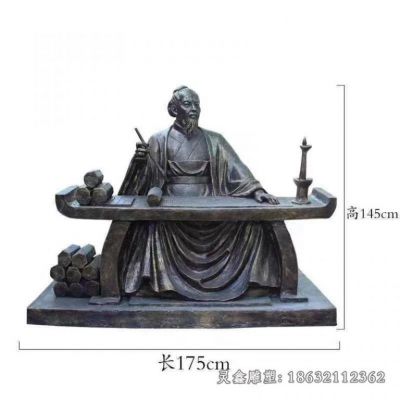 古代名医张仲景人物铜雕
