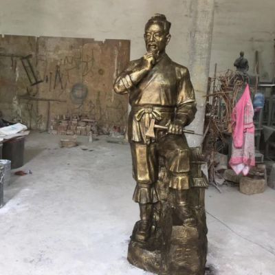 鲁班名人标志铜雕