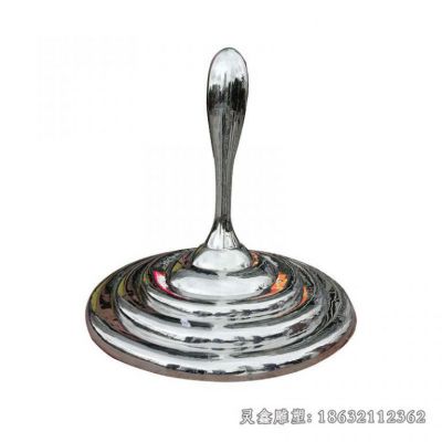 不锈钢水滴文化景观雕塑 