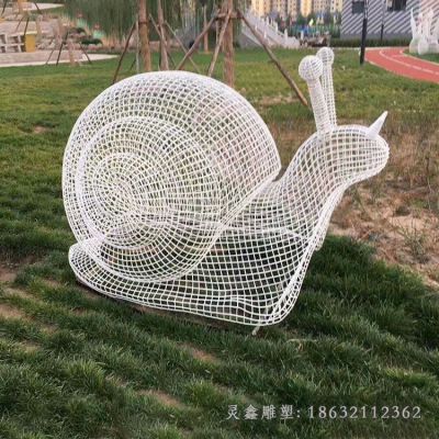 不锈钢抽象蜗牛景观雕塑 