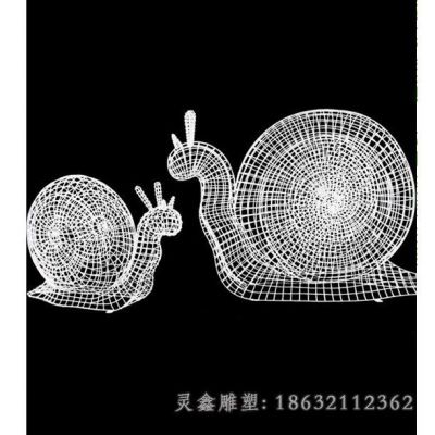 不锈钢蜗牛园林动物雕塑