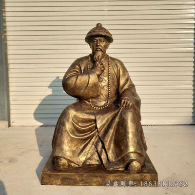 民族英雄林则徐坐式铜雕