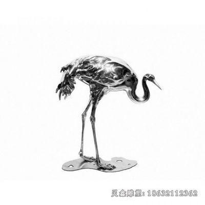 不锈钢仙鹤园林雕塑