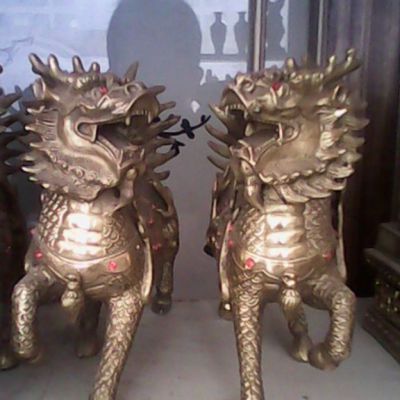 金色麒麟动物铜雕