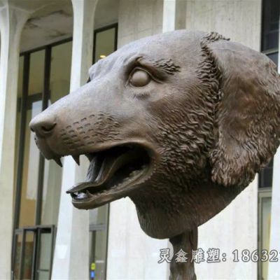 十二生肖狗动物景观铜雕 