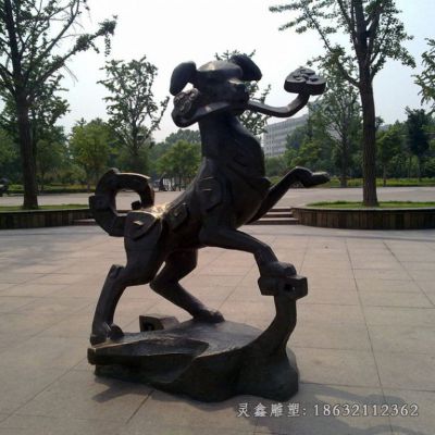 十二生肖招财狗标志铜雕