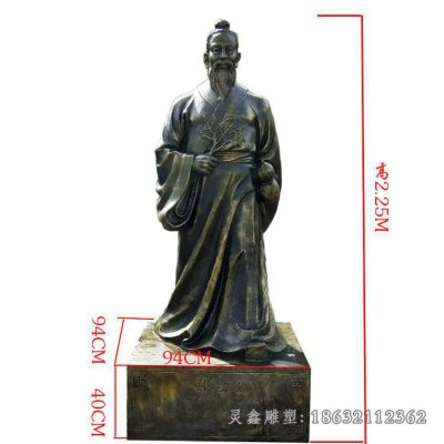 唐代药王孙思邈人物铜雕