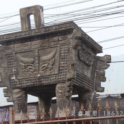 城市方鼎景观铜雕