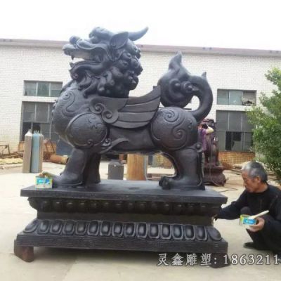 城市麒麟动物标志铜雕