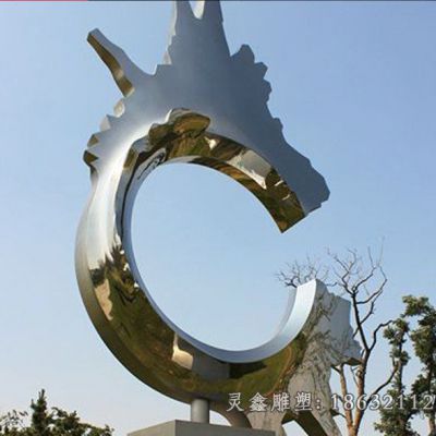 不锈钢城市龙景观雕塑