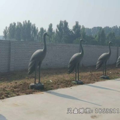 仙鹤抽象动物铜雕