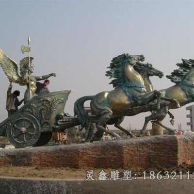 阿波罗战车公园景观铜雕