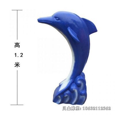 不锈钢海豚标志动物雕塑 