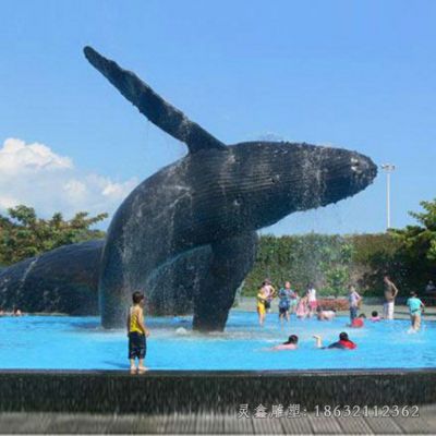 不锈钢户外海豚动物雕塑