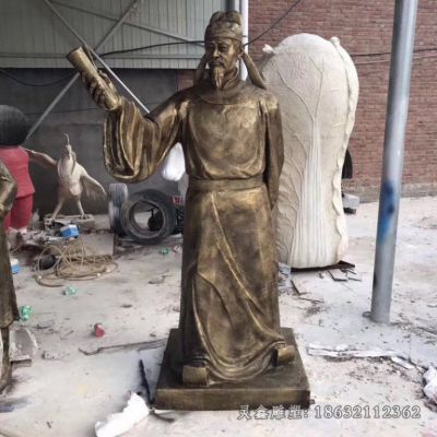 古代李白人物铜雕