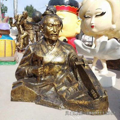 古代鲁班木匠铜雕