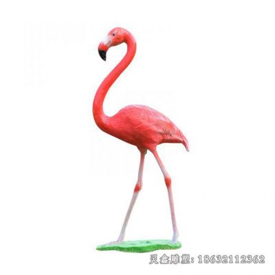 不锈钢公园火烈鸟标志雕塑 
