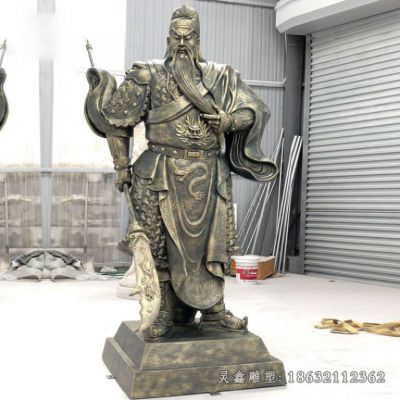 户外关公人物标志铜雕