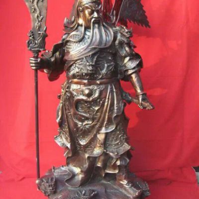 关公三国人物标志铜雕