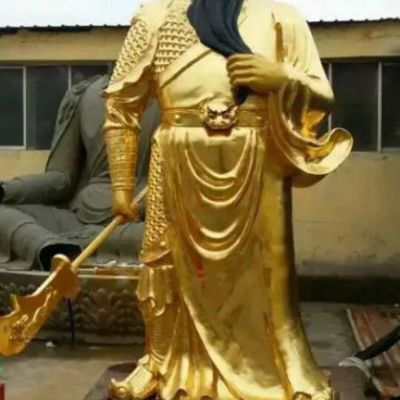 关公标志人物景观铜雕