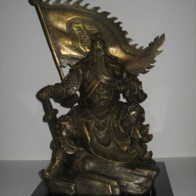 广场关公标志人物铜雕 