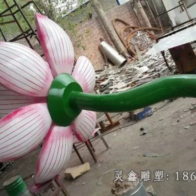不锈钢莲花公园景观雕塑