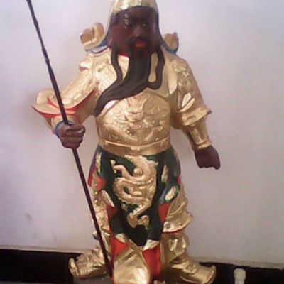 户外关公人物标志铜雕 