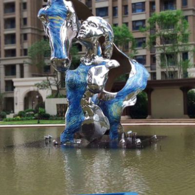 不锈钢马小区动物雕塑