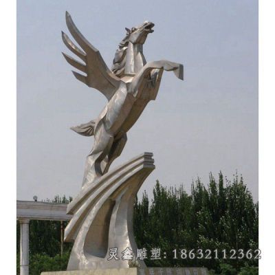 不锈钢广场马标志雕塑