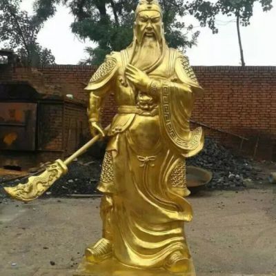 户外关羽标志人物铜雕 