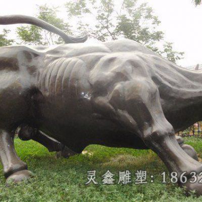 华尔街牛园林景观铜雕