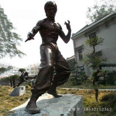 李小龙电影名人铜雕