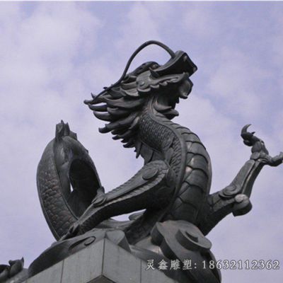 龙城市动物景观铜雕 