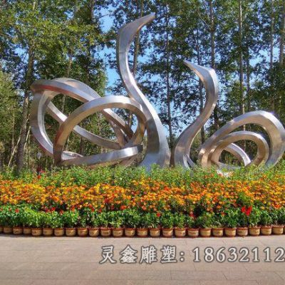 不锈钢镜面天鹅景观雕塑