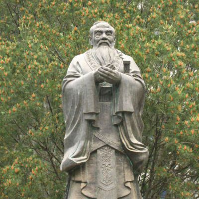 孔子城市景观铜雕 